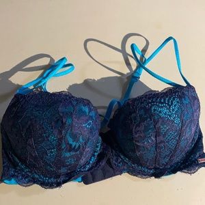 32C Blue Lace PINK Push Up.